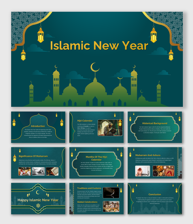 Islamic New Year PowerPoint And Google Slides Templates