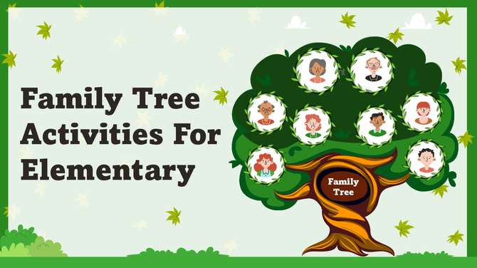 Family Tree Activities For Elementary Canva Template