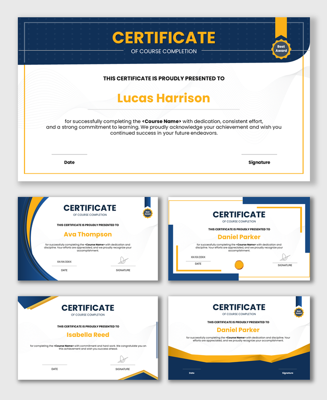 Course Completion Certificate