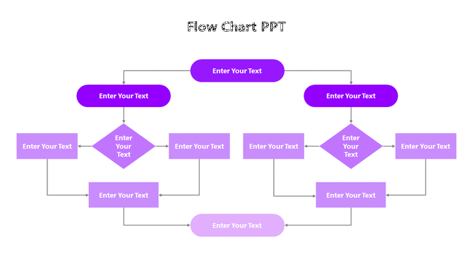 Best Purple Color Flow Chart PPT And Google Slides Template