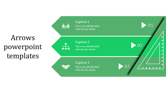 Infographic with three green arrows, icons representing teamwork, structure, and collaboration, with labeled captions.