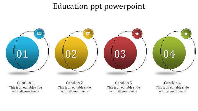 Multicolor educational infographic with numbered circles and dotted outlines representing four learning steps.