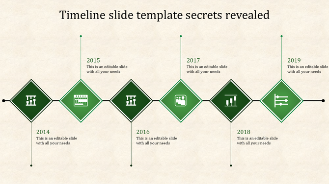 Attractive Best Timeline PowerPoint With Six Nodes