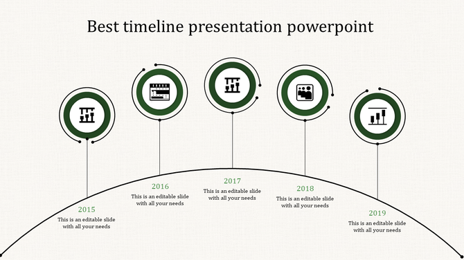 Get Our Predesigned Timeline PowerPoint Template Slide