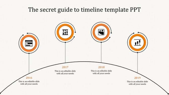 Timeline PowerPoint Slide Template for Structured Projects
