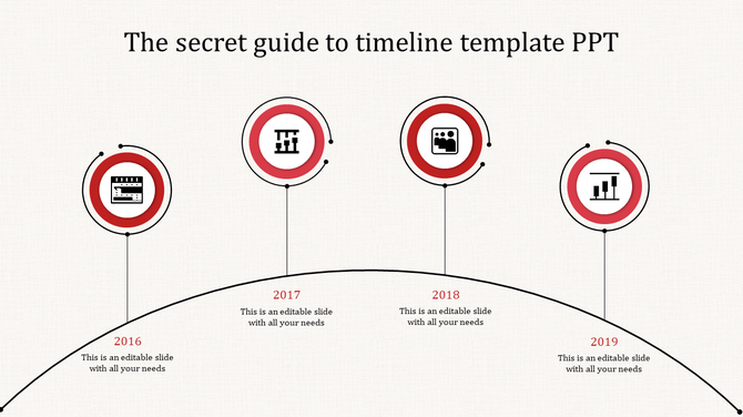 Timeline Slide Template for Detailed Progress Tracking