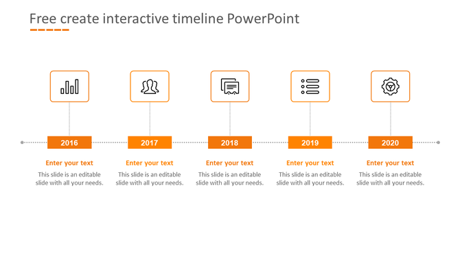 Free Create Interactive Timeline PowerPoint Model
