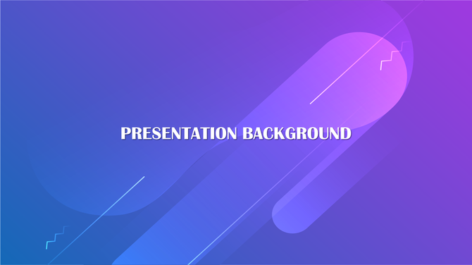 Gradient background in blue and purple with abstract diagonal shapes, white lines, and central bold text placeholder.