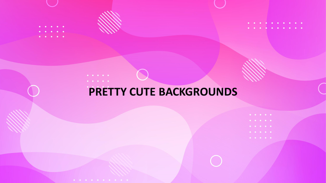 Cute abstract background slide with wavy purple and pink hues and decorative elements.