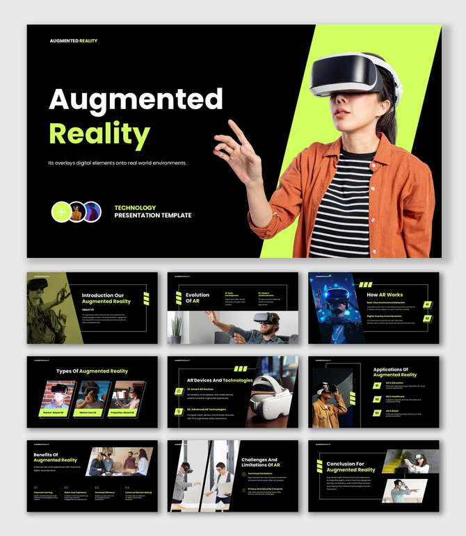 Augmented reality concept with a hand holding a smartphone displaying an interior scene with placeholder text area.