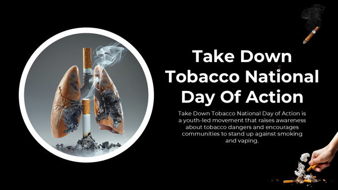 Cigarette burns through lungs, symbolizing youth-led protest, anti-smoking awareness, and health advocacy.