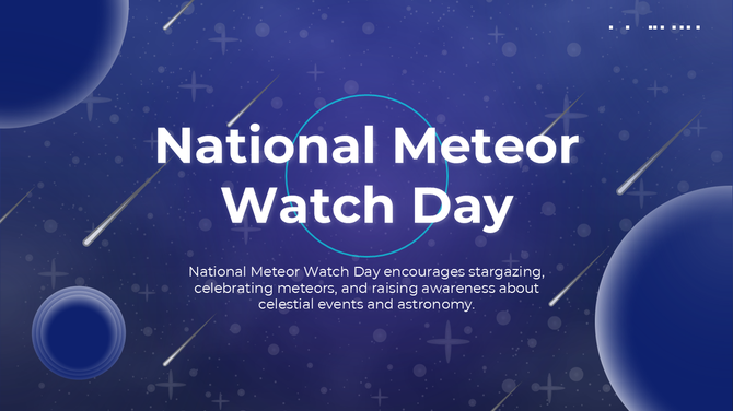 Celebrate stargazing, enjoy meteor showers, raise space awareness, explore astronomy, and learn celestial events.