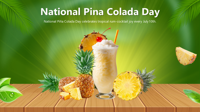 National Pina Colada Day PowerPoint And Google Slides