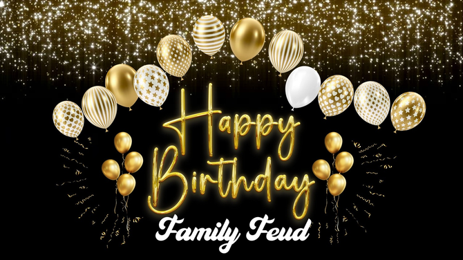 Birthday Party Family Feud PowerPoint And Google Slides