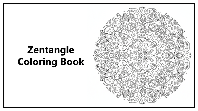 Zentangle Coloring Book PowerPoint And Google Slides