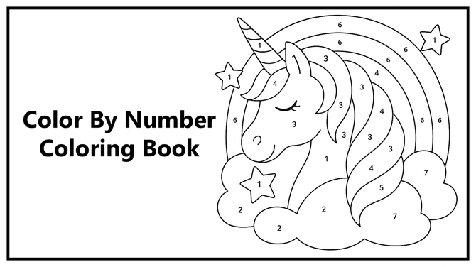 Color By Number Coloring Book PowerPoint And Google Slides