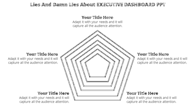 Concentric pentagons in black with text areas around each corner, forming a simple monochrome layout.