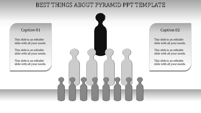 Pyramid hierarchy with black figure at the top, followed by lighter gray figures in descending order.