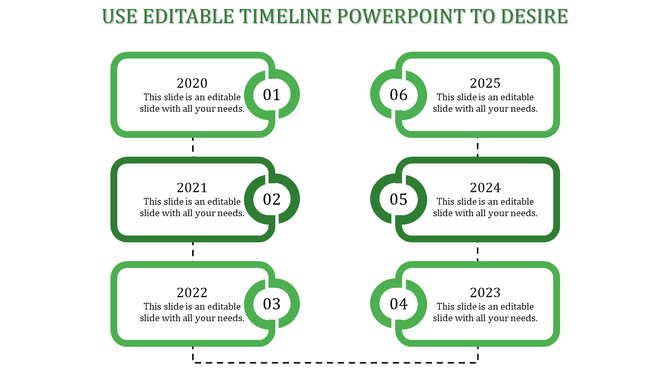 Wavy orange timeline with circular milestone icons representing years 2014 to 2019, connected by vertical lines.