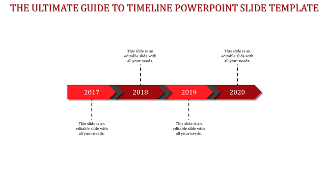 Timeline PowerPoint Slide Template for Clear Milestones