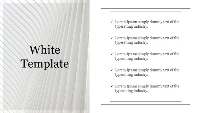 white wavy textured background on the left with bold text and a list of checkmarks on the right.