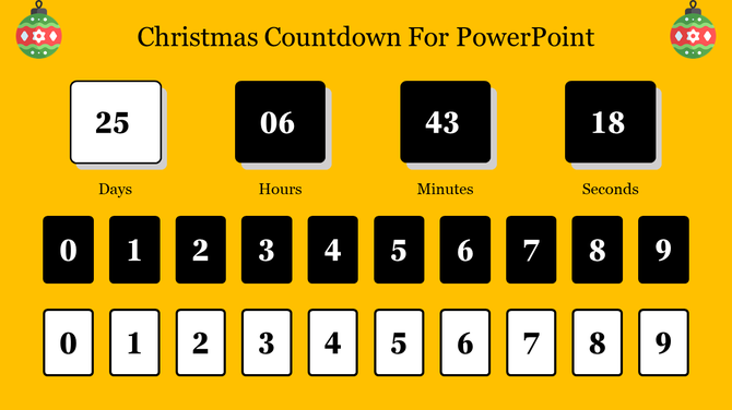 Christmas Countdown For PowerPoint Template & Google Slides