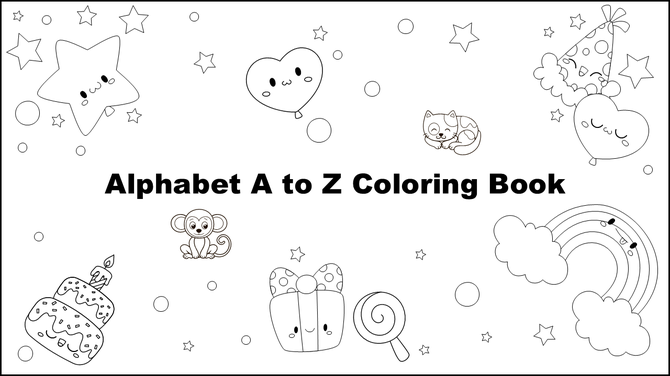 Alphabet A to Z Coloring Book PowerPoint And Google Slides
