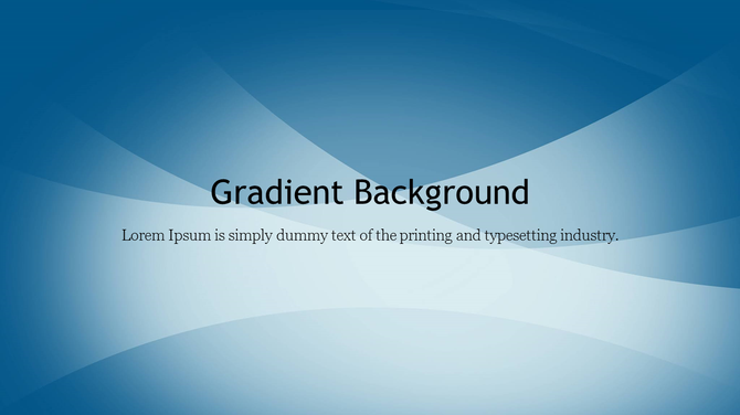 Slide with a smooth gradient blue background, labeled with text placeholder.