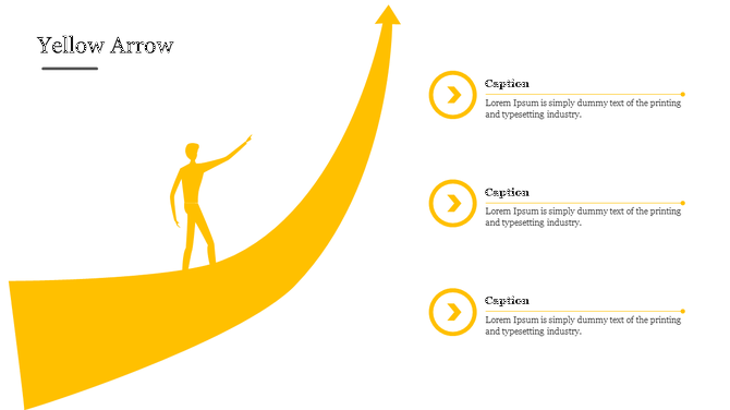 Creative Yellow Arrow PPT Presentation Slide