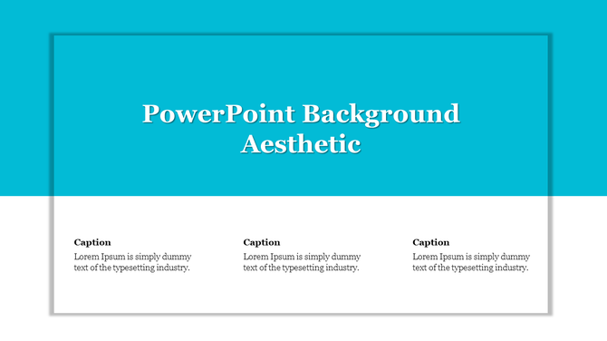 Clean and modern PowerPoint slide with aesthetic blue background and caption placeholders.