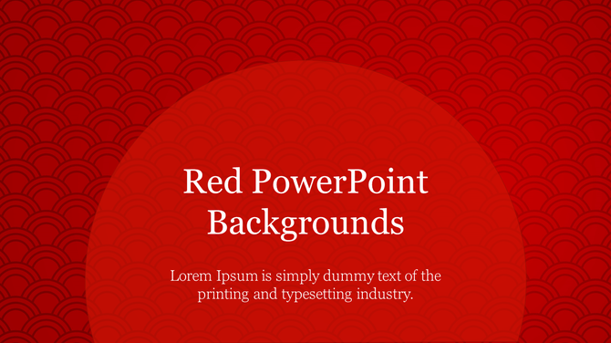 Red background with a scalloped pattern and a large, semi transparent circle overlay in the center.