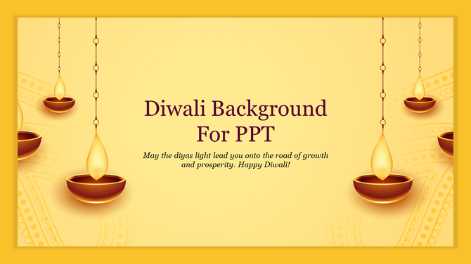Attractive Diwali Background For PPT Slide Design