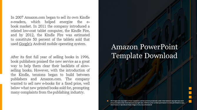 Simple Amazon PowerPoint Template Download  For Slides