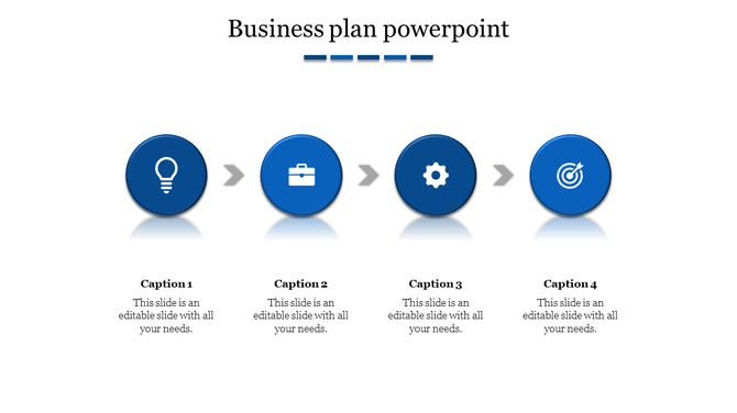 Linear business plan diagram featuring three red circles with white icons, linked by arrows, representing sequential steps.