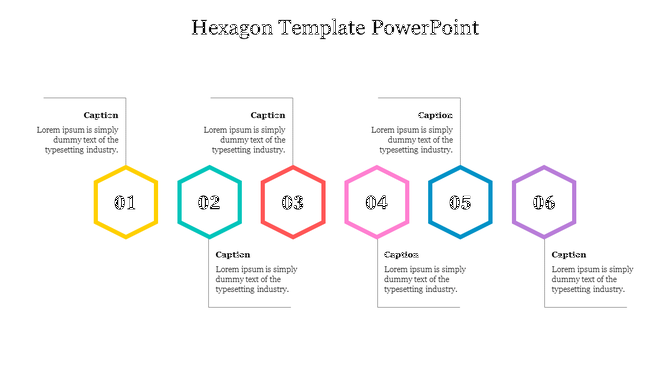 Multicolor Hexagon Template PowerPoint Presentation