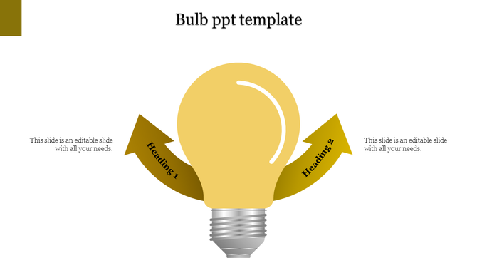 Conceptual infographic with a light bulb at the center and four yellow arrows illustrating key ideas or processes.
