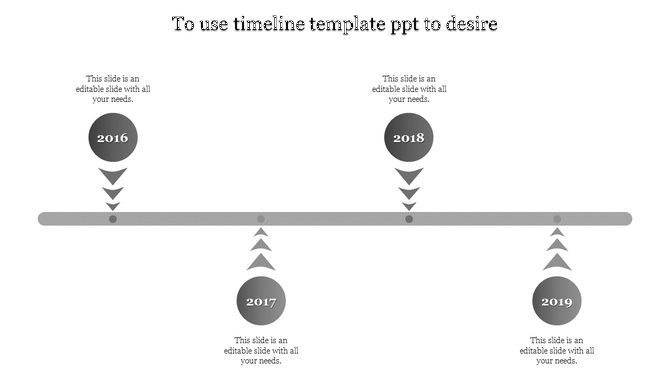 Innovative PowerPoint Timeline Ideas In Grey Color