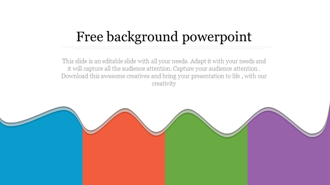 Creative background with five colorful blocks under a wavy border and placeholder text at the top.
