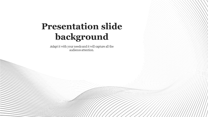 White background with black curved lines creating a dynamic wave effect across the bottom and right edges of the slide.