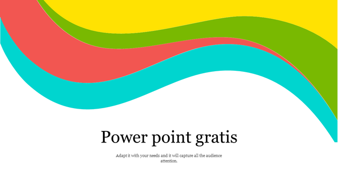Vibrant wave pattern with yellow, green, red, and teal shapes, with text at the bottom white area.