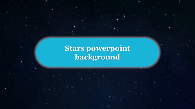 Blue rounded rectangle centered on a dark starry background, creating a cosmic visual with scattered white stars.