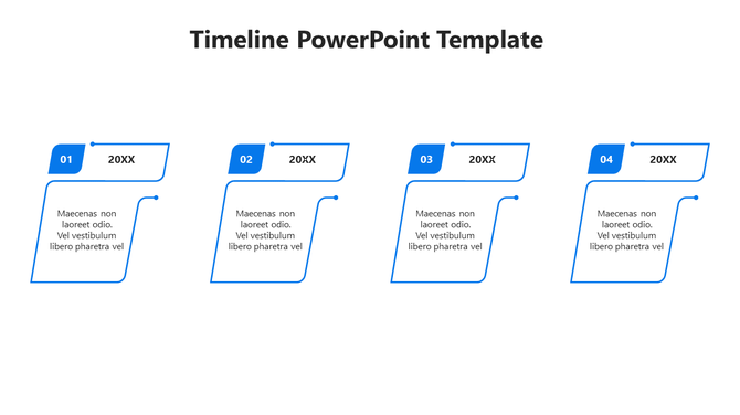 Business process timeline with six gray gears on a conveyor belt linked to captions areas placed in a white background.