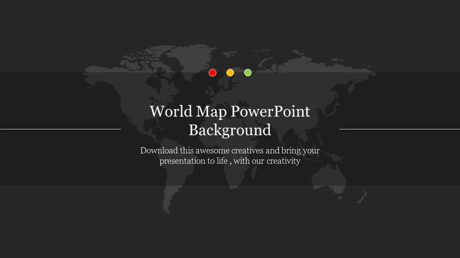 Effective World Map PowerPoint Background Slide Template