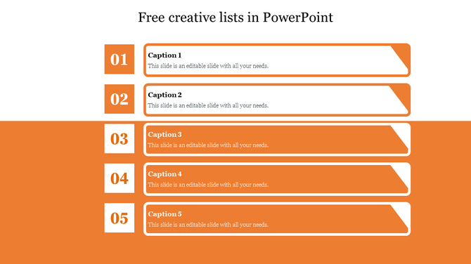Download Free Creative Lists In PowerPoint Templates