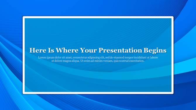 Amazing Blue Template Background Presentation Slide