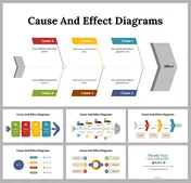 Awesome Cause And Effect Diagram PPT Template