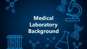 Blue Medical Laboratory Background PPT And Canva Template