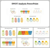 Best SWOT Analysis PowerPoint With Four Nodes Slide