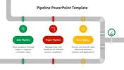 Effective Multicolor Pipeline PowerPoint Template Slide