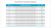 PowerPoint Checklist Template and Google Slides Presentation